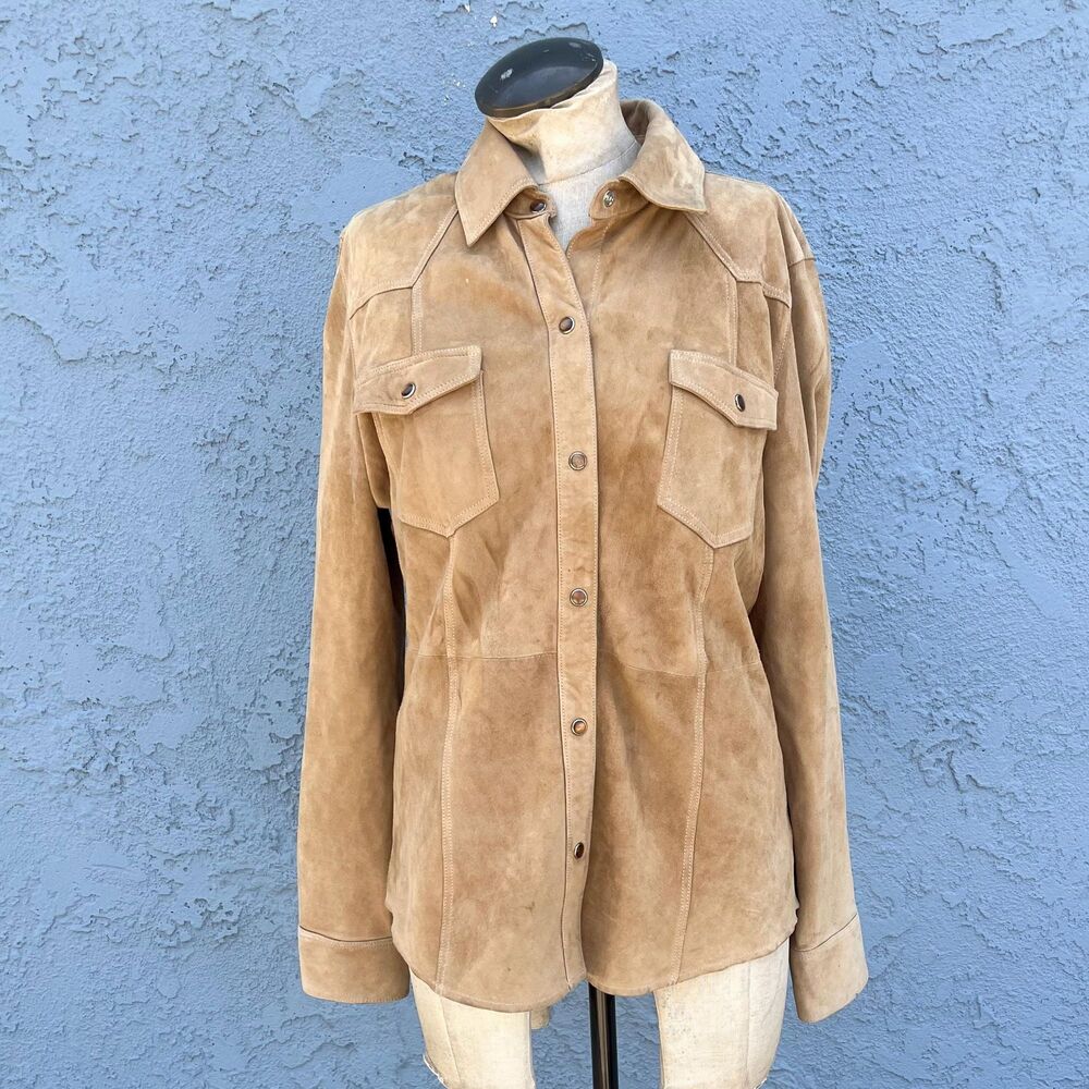 90s Suede Shirt in Large Vintage Gap Shacket